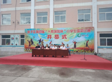中国人寿营子支公司助力第四届“人寿保险杯”小学生球类比赛